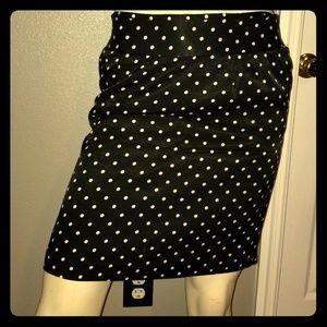 Polkadot mini pencil skirt